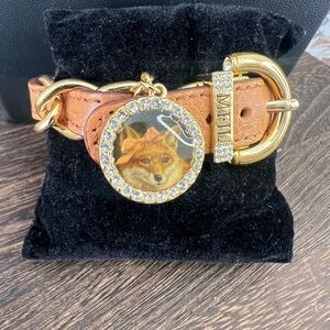 Brighton My Flat In London “Clever Like A Fox” Brown Leather Bracelet B15